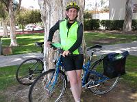 DSCN4055  Kathy Keehan, director of the San Diego County Bicycle Coalition, is all set to go