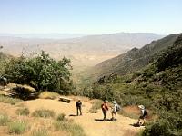 borregoView  Hikers at the desert overlook.