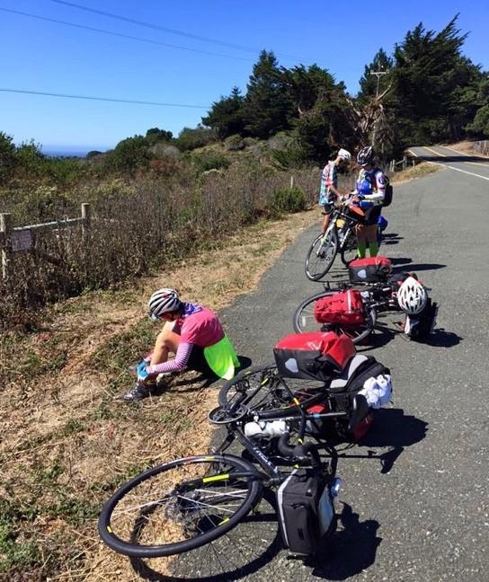 Resting at summit of Anchor Bay