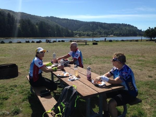 Picnick lunch in Oceanside, Oregon