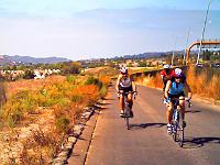 09.06 0011  Andrea, Tom and Sam power up the bike path. Marine layer returns to the coast to make riding enjoyable again!